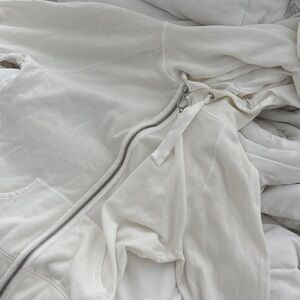 White Zip-Up Hoodie